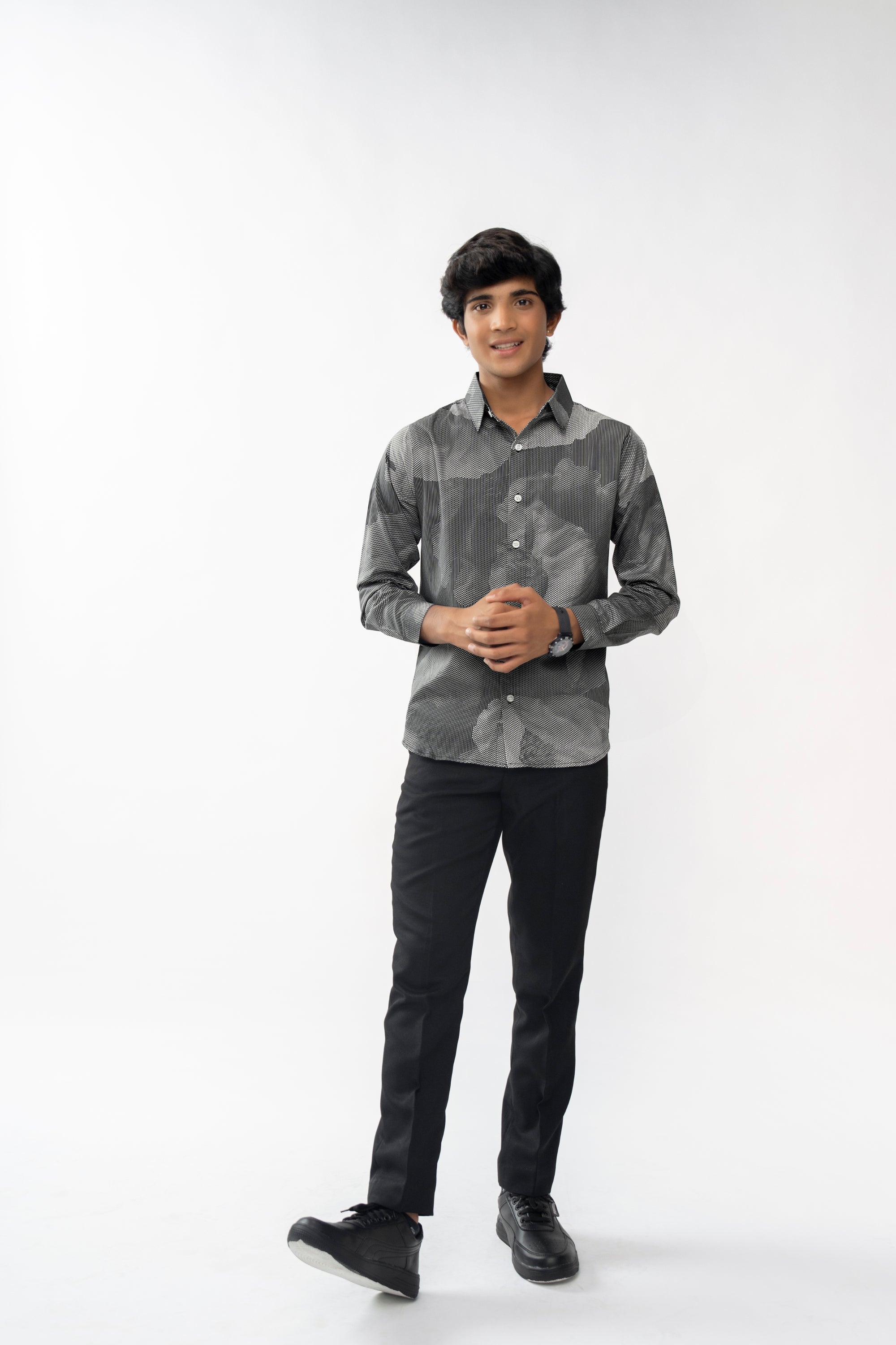 BLACK PIXEL PERFECT BOYS PREMIUM SHIRT