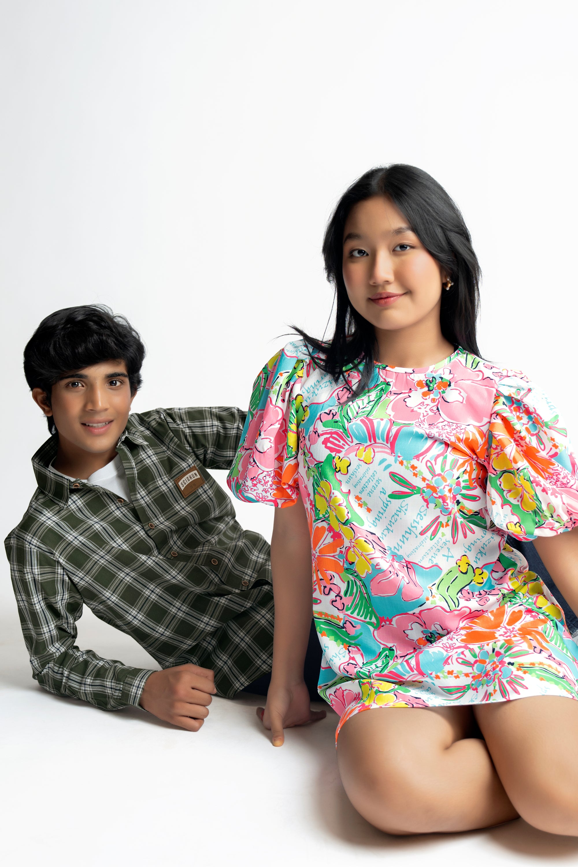 DARK SAGE GREEN BOYS CLASSIC SHIRT