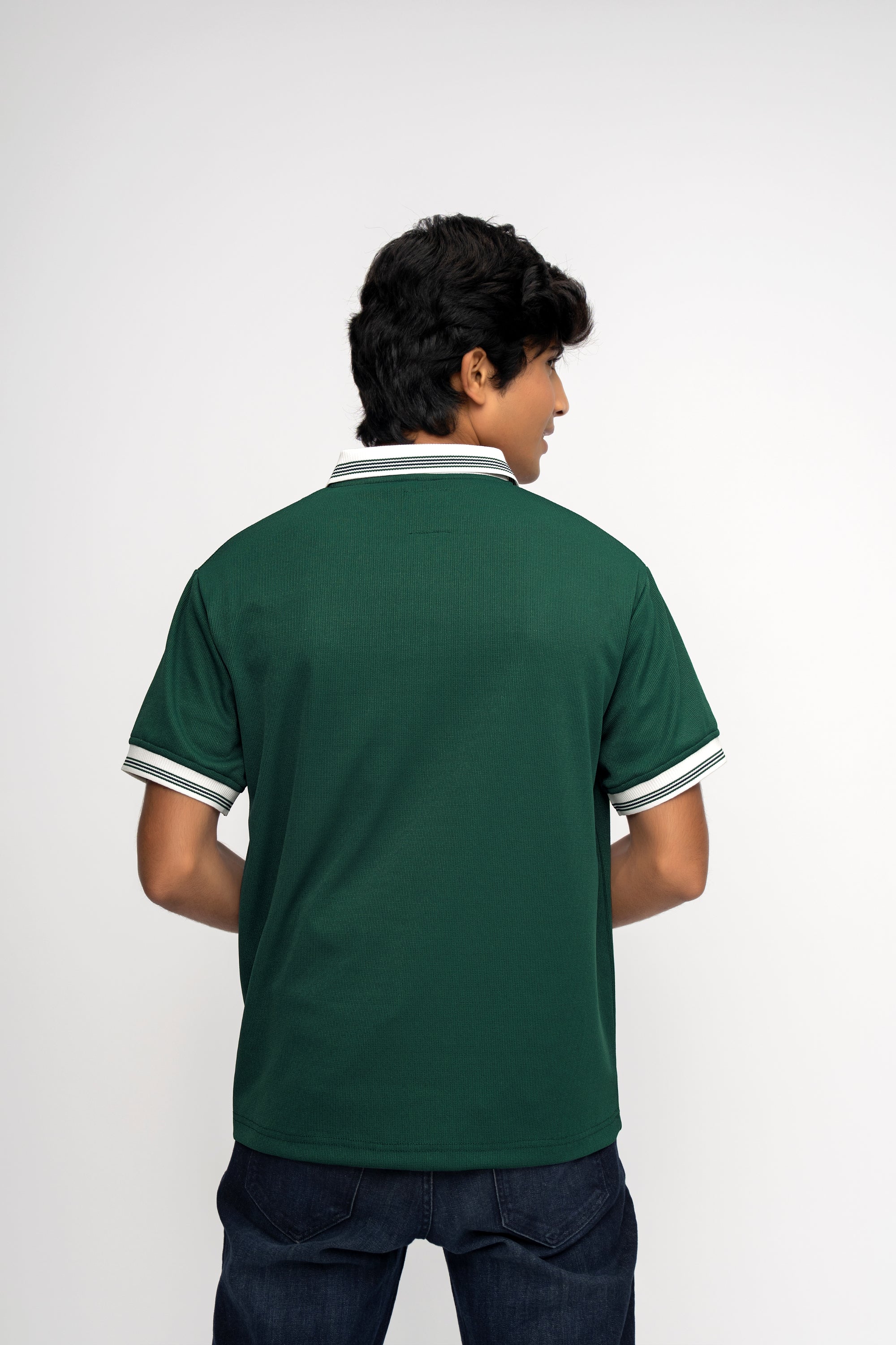 HUNTER GREEN BOYS POLO