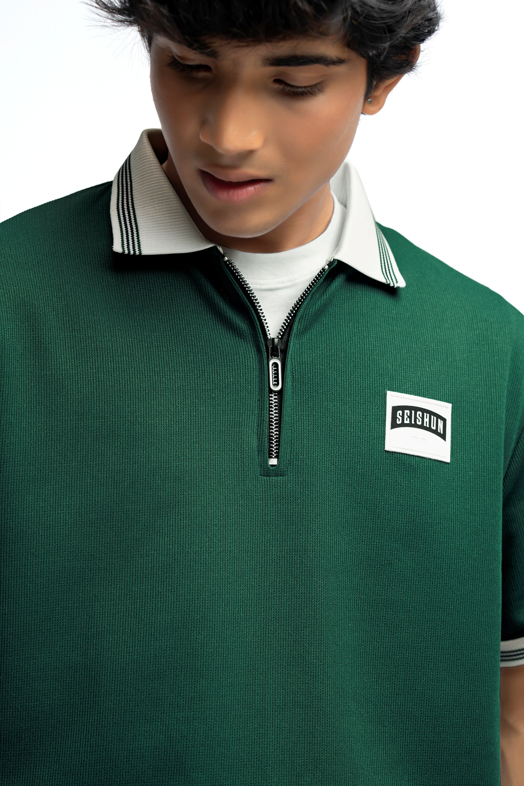 HUNTER GREEN BOYS POLO