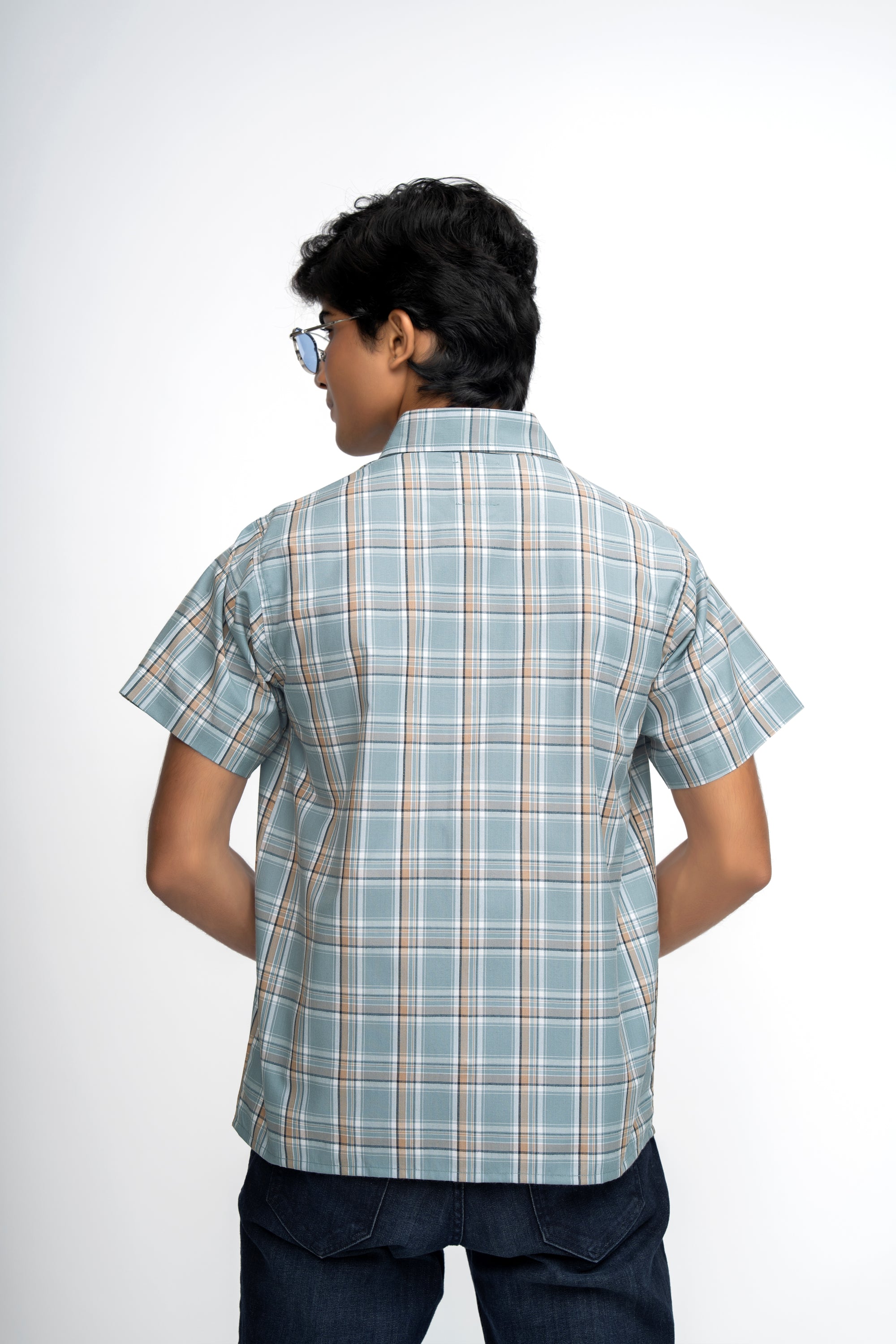 BLUE BOX FIT BOYS SHIRT
