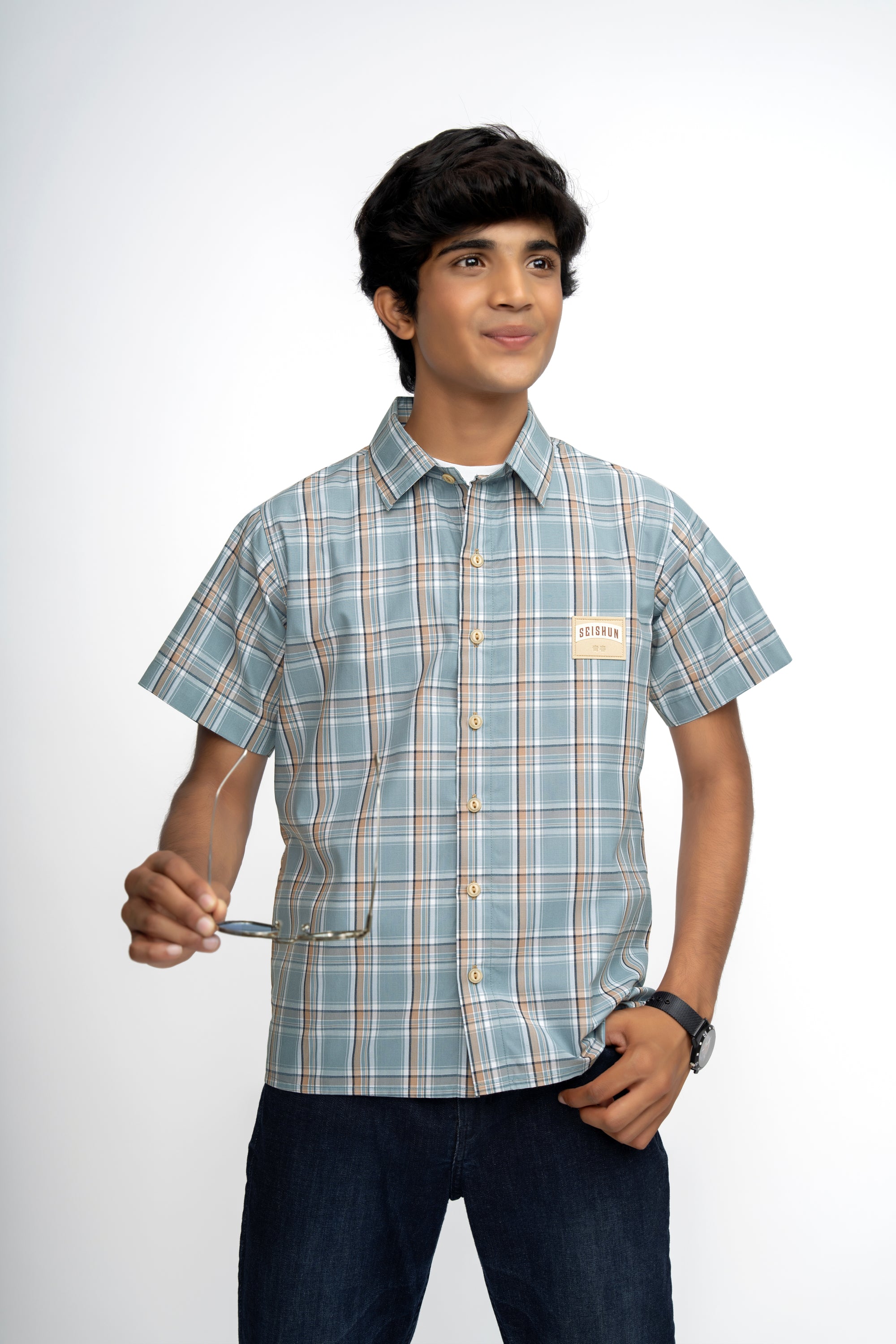 BLUE BOX FIT BOYS SHIRT
