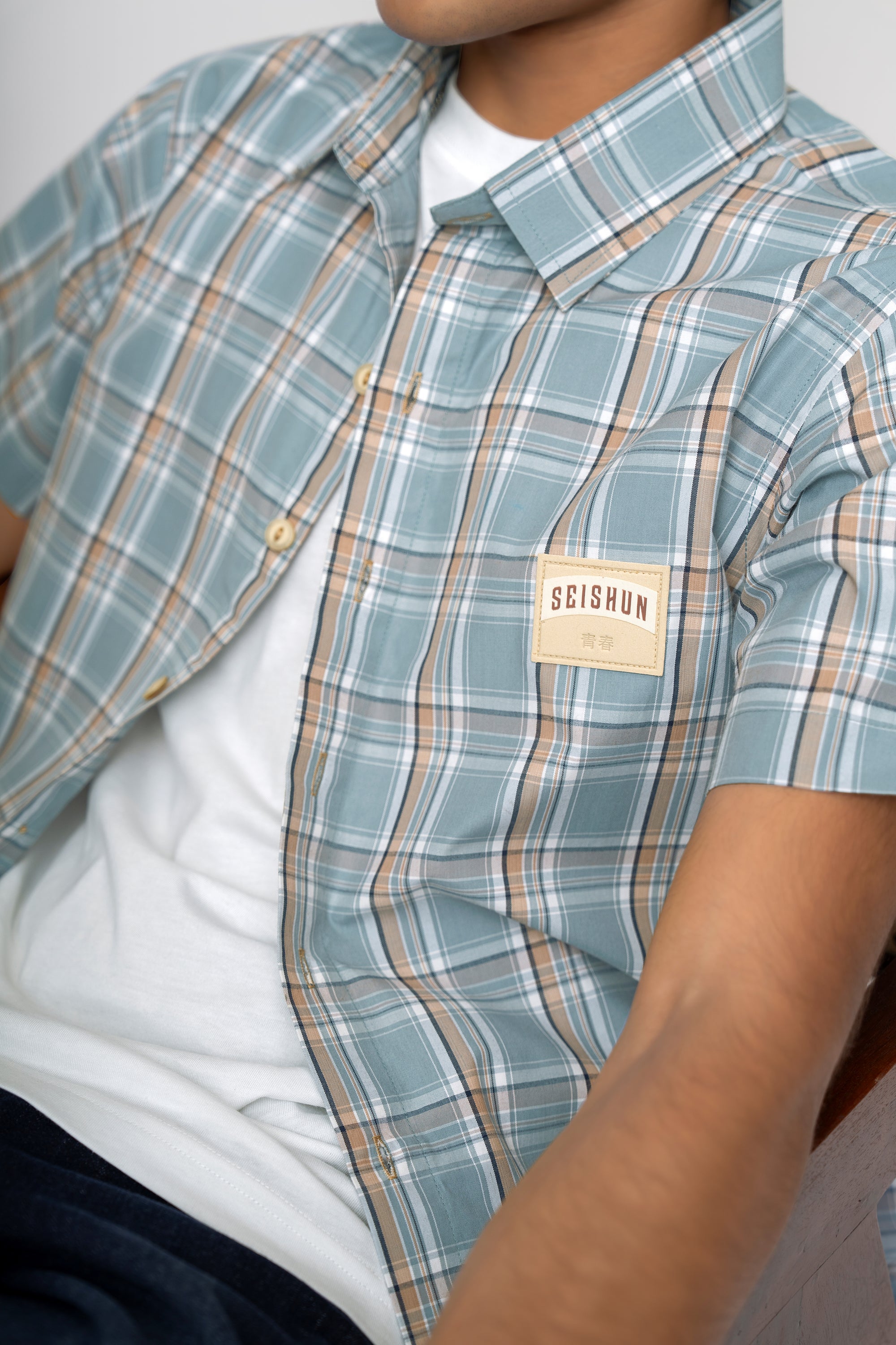 BLUE BOX FIT BOYS SHIRT