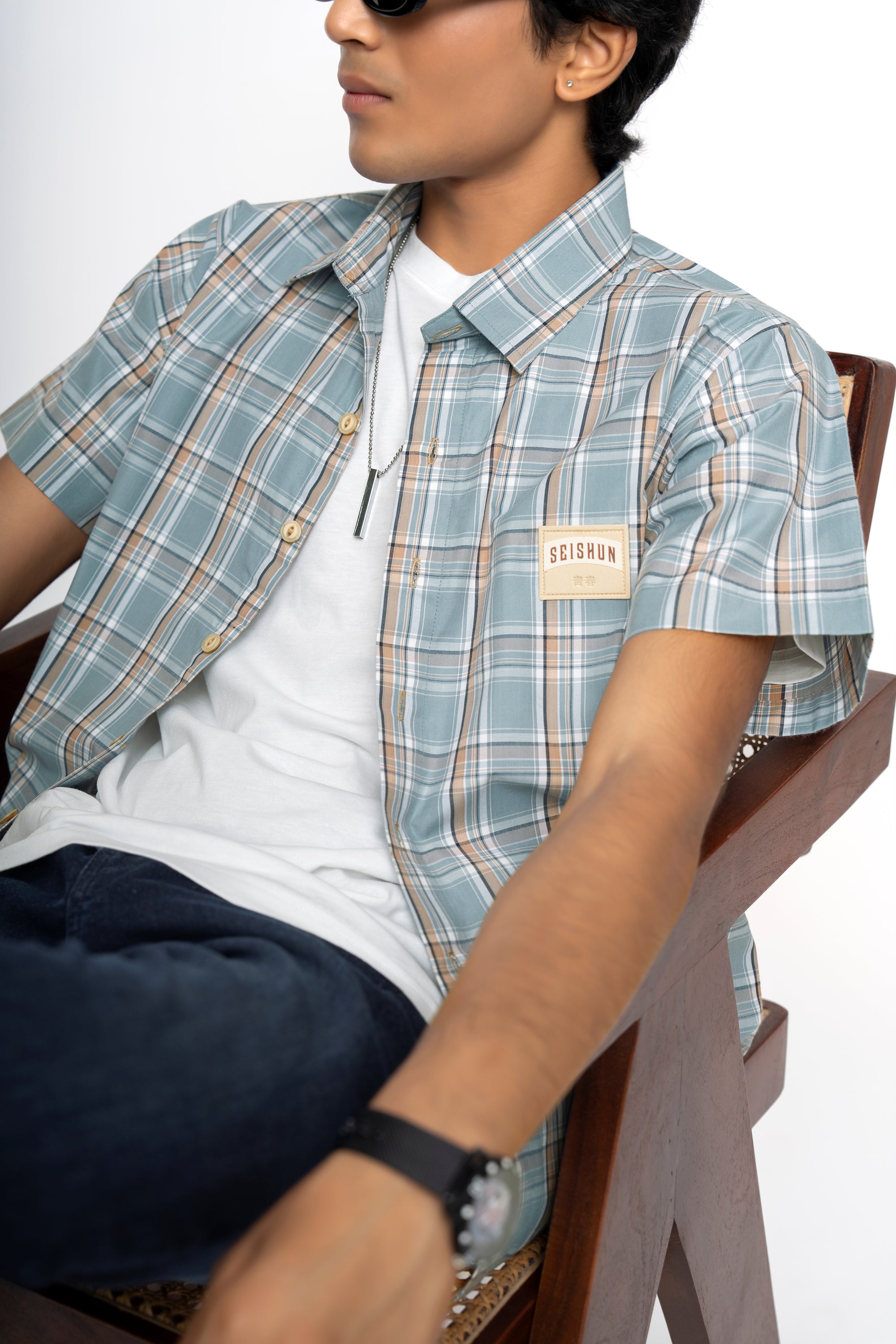 BLUE BOX FIT BOYS SHIRT
