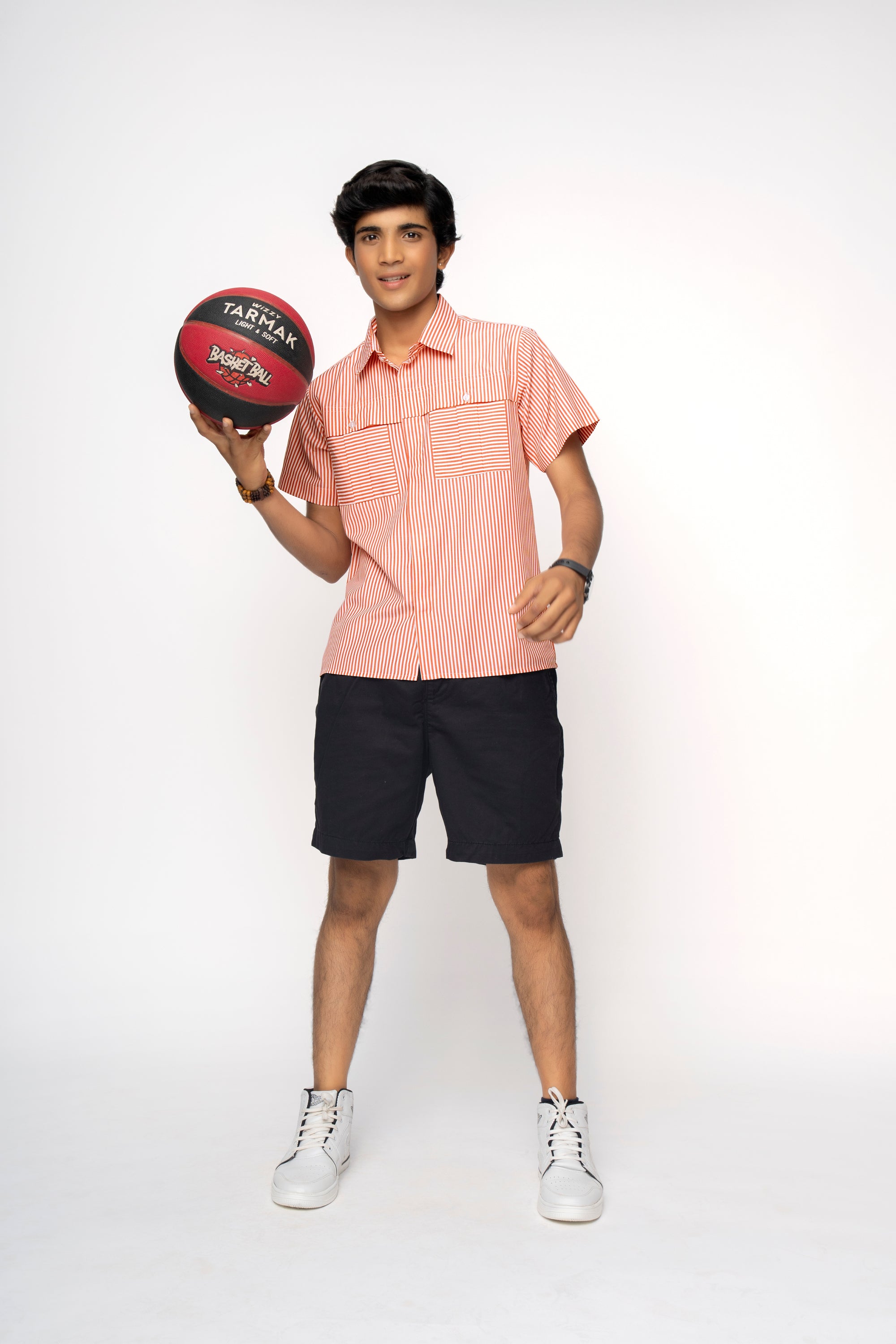 ORANGE LINING POCKETS BOYS BOX SHIRT
