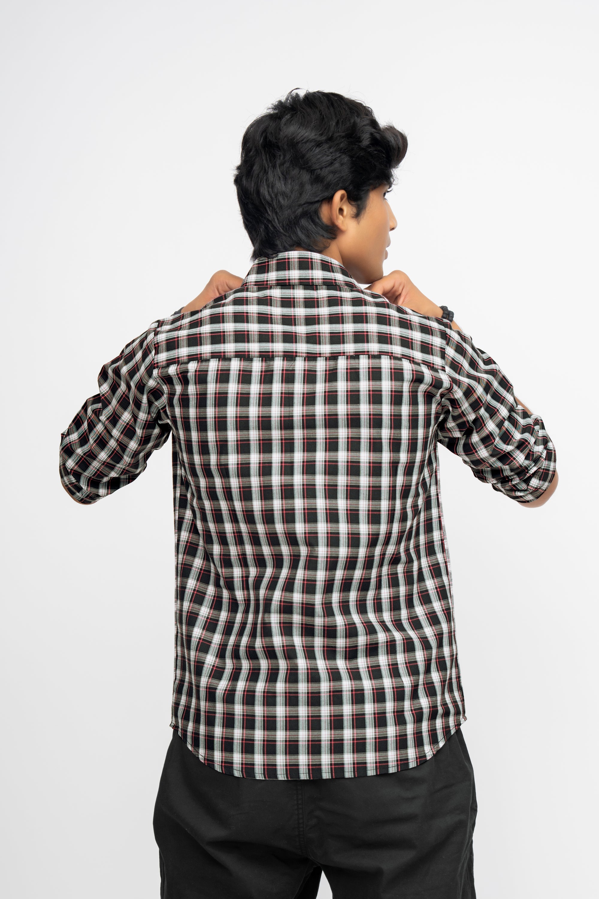 BLACK CHECKS BOYS CLASSIC SHIRT