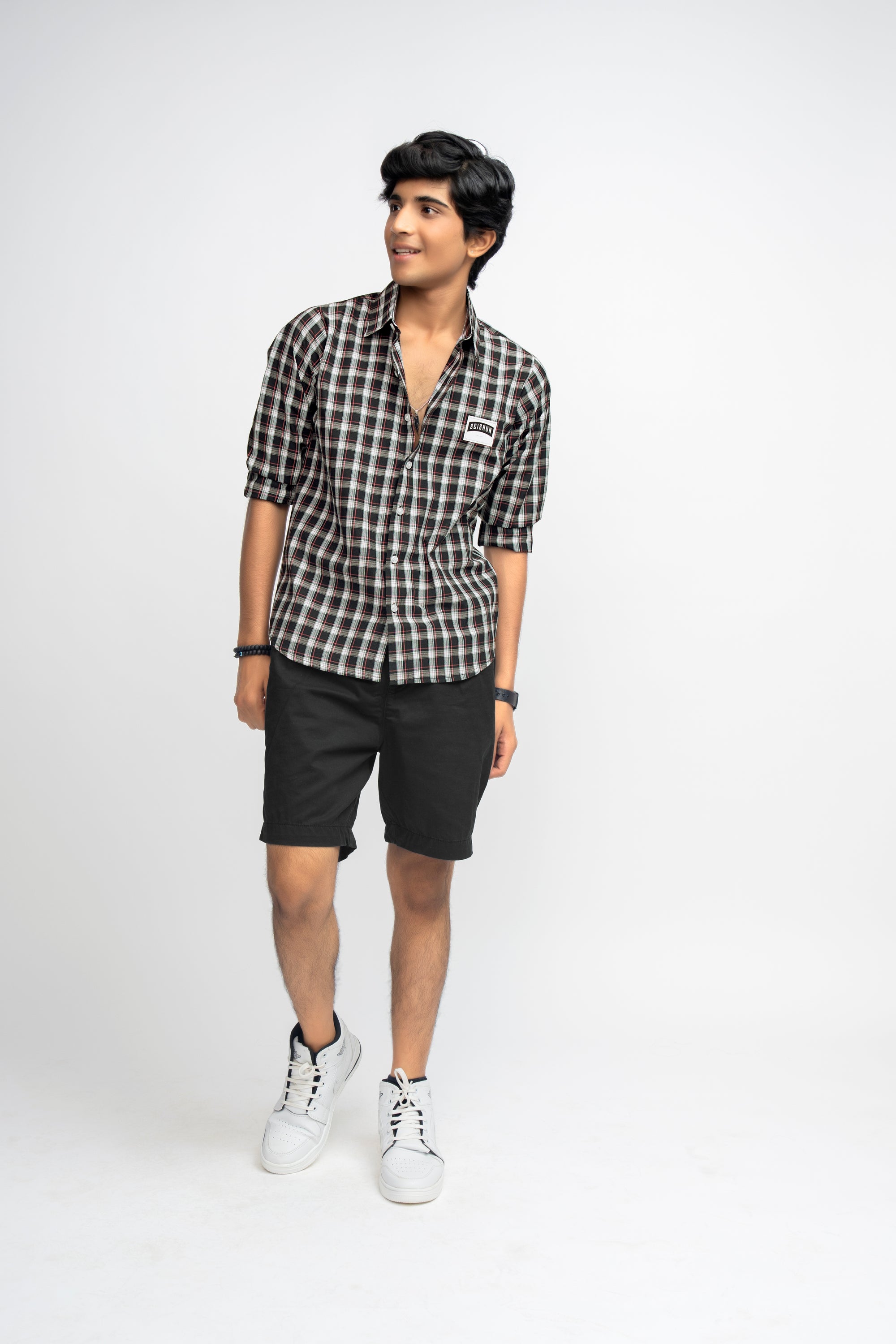BLACK CHECKS BOYS CLASSIC SHIRT