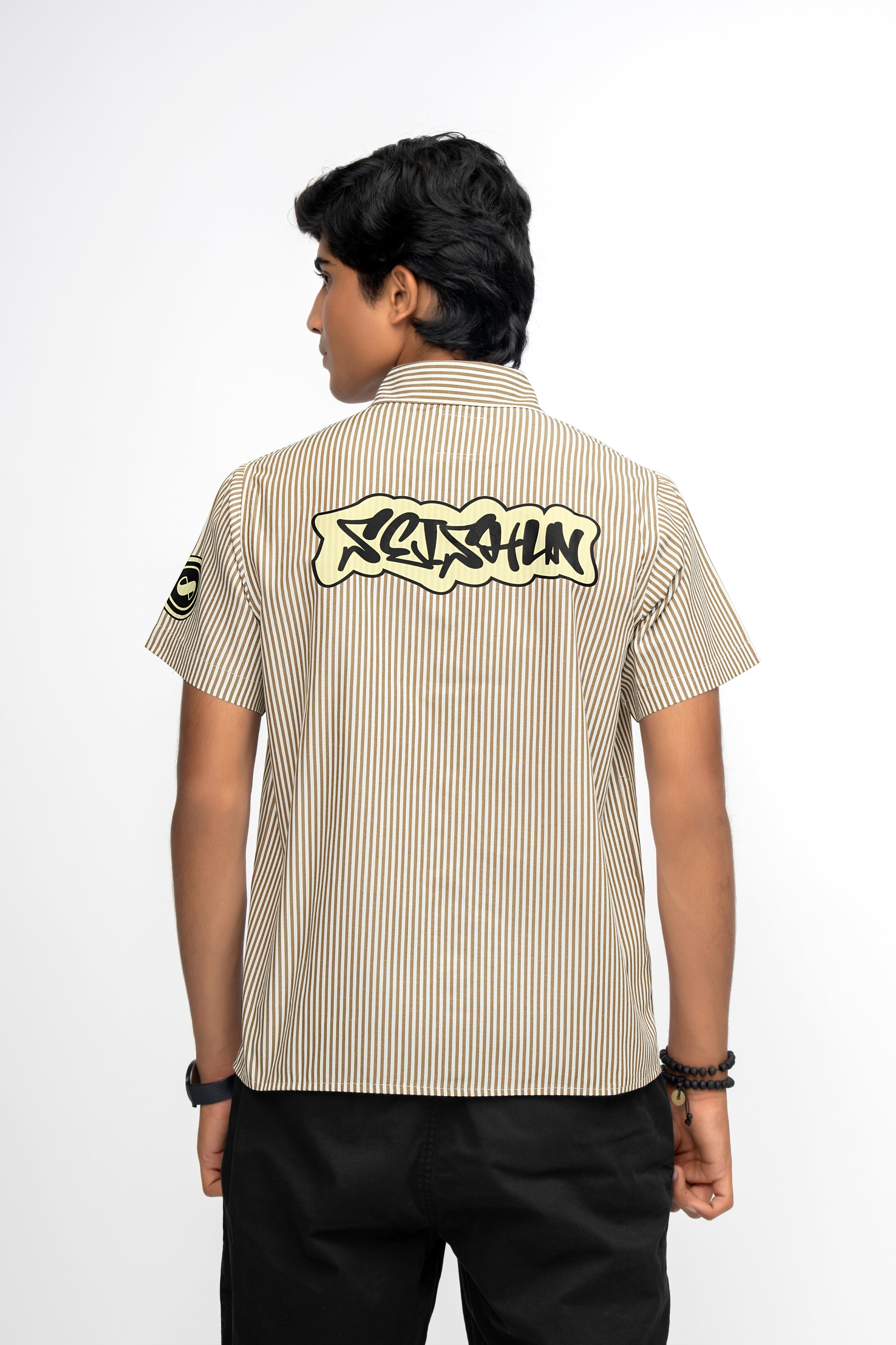 BROWN BOXY FIT BOYS SHIRT