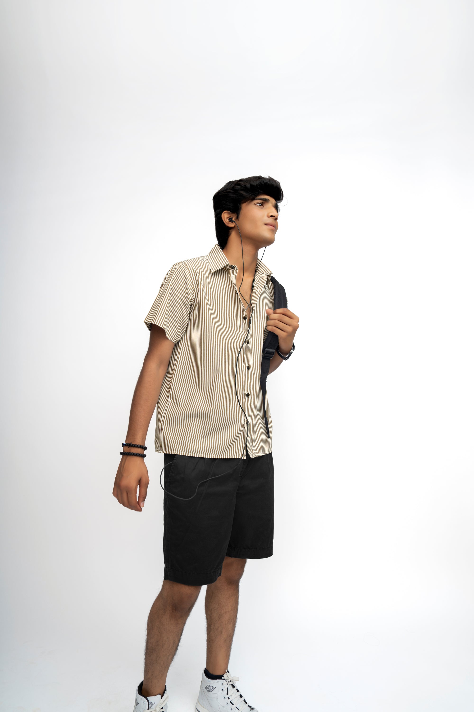 BROWN BOXY FIT BOYS SHIRT