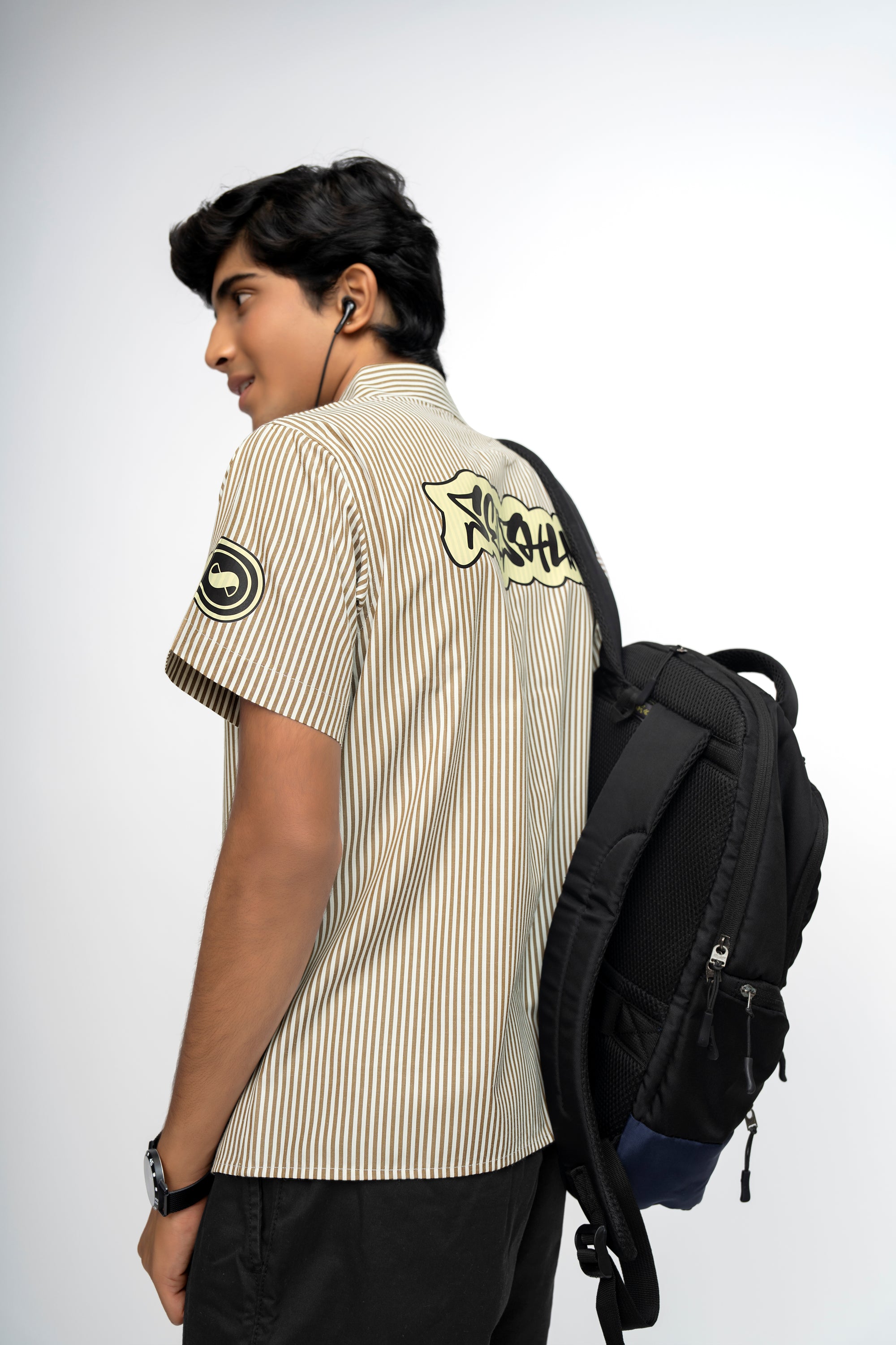 BROWN BOXY FIT BOYS SHIRT