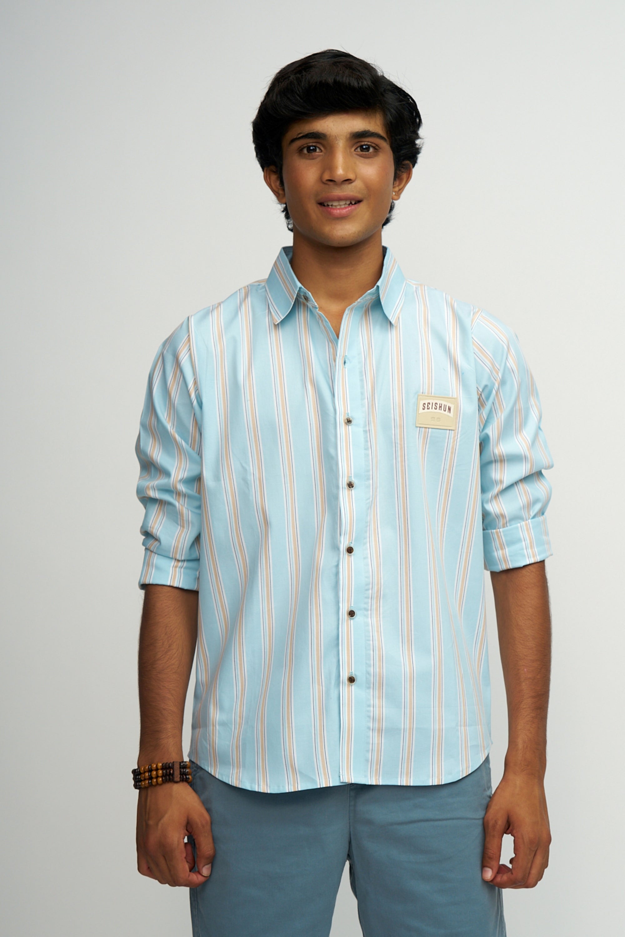 STRIPED SOFT BLUE PREMIUM SHIRT