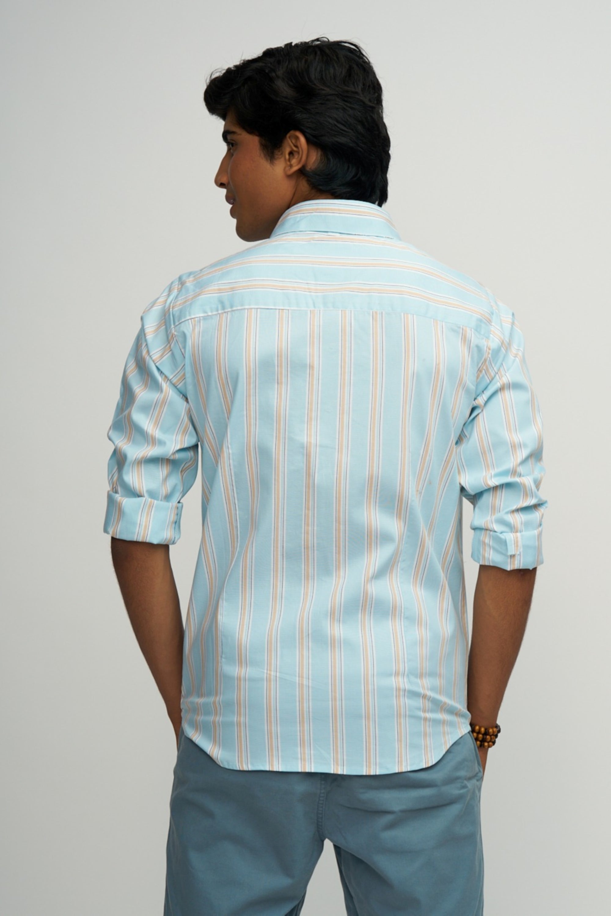 STRIPED SOFT BLUE PREMIUM SHIRT