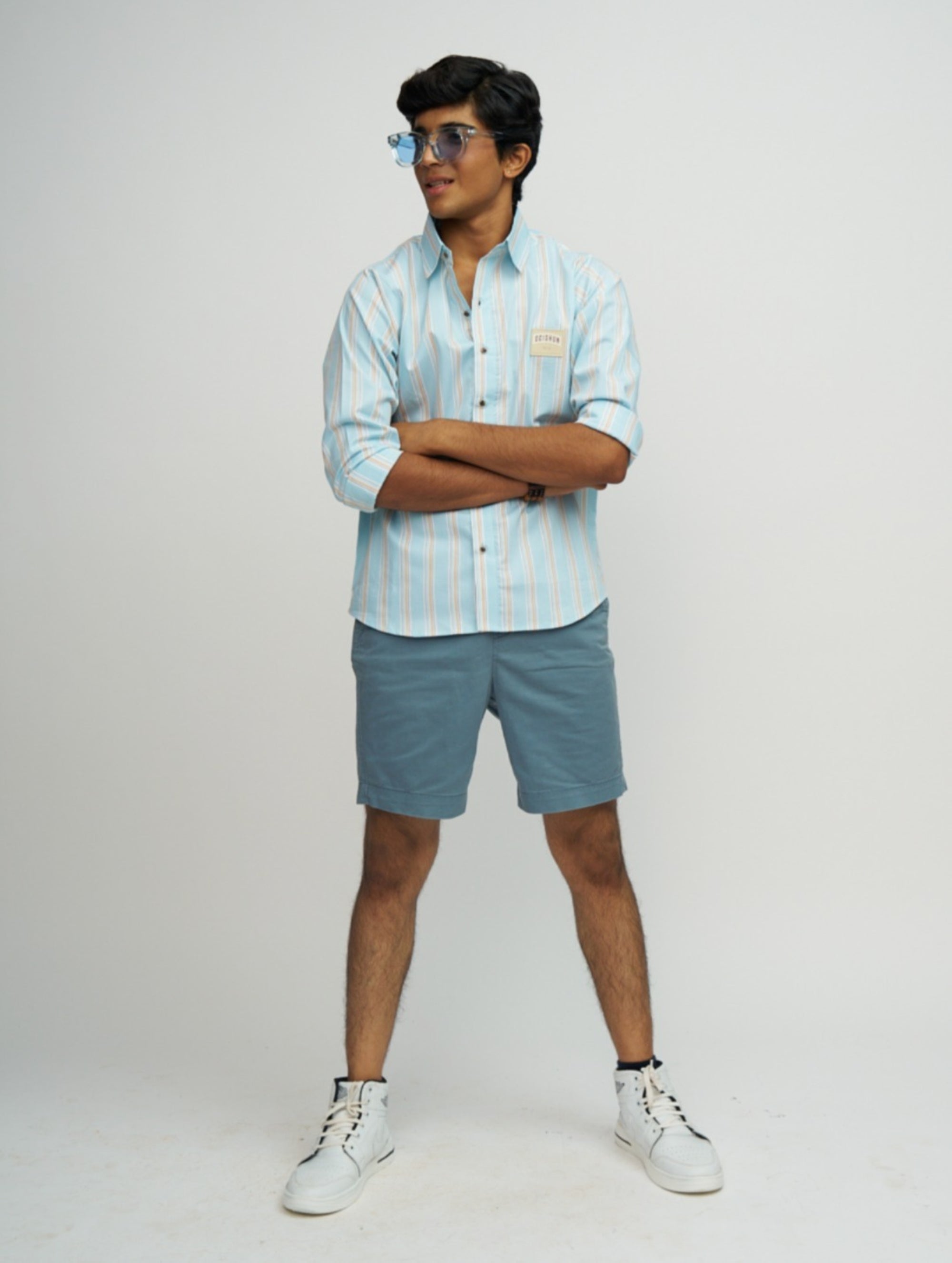 STRIPED SOFT BLUE PREMIUM SHIRT