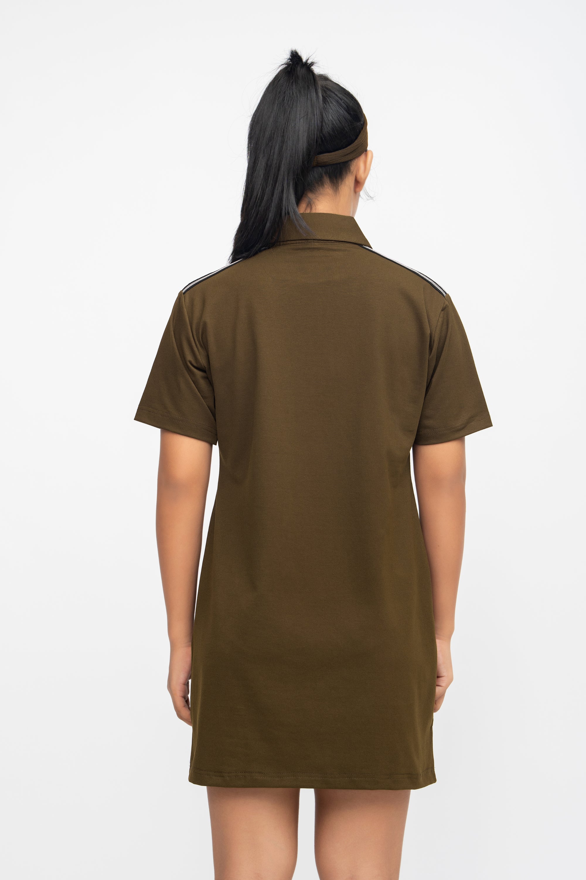BROWN GIRLS POLO DRESS