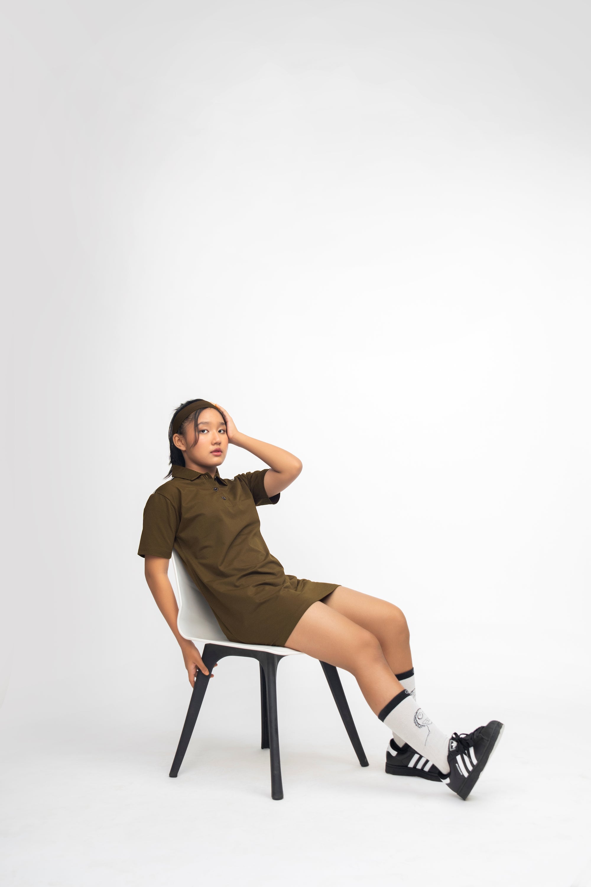 BROWN GIRLS POLO DRESS
