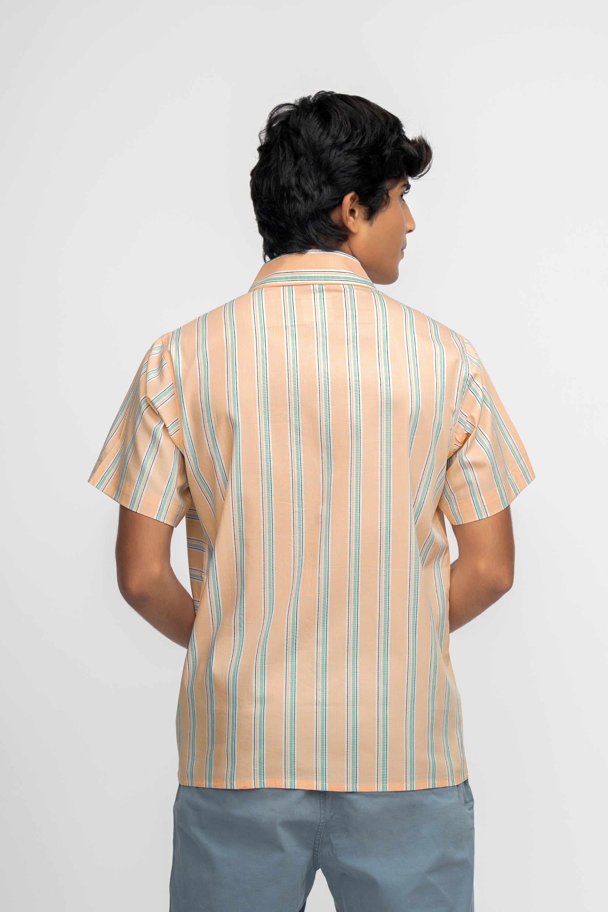 BUTTERSCOTCH & BLUE BOX FIT PREMIUM BOYS SHIRT