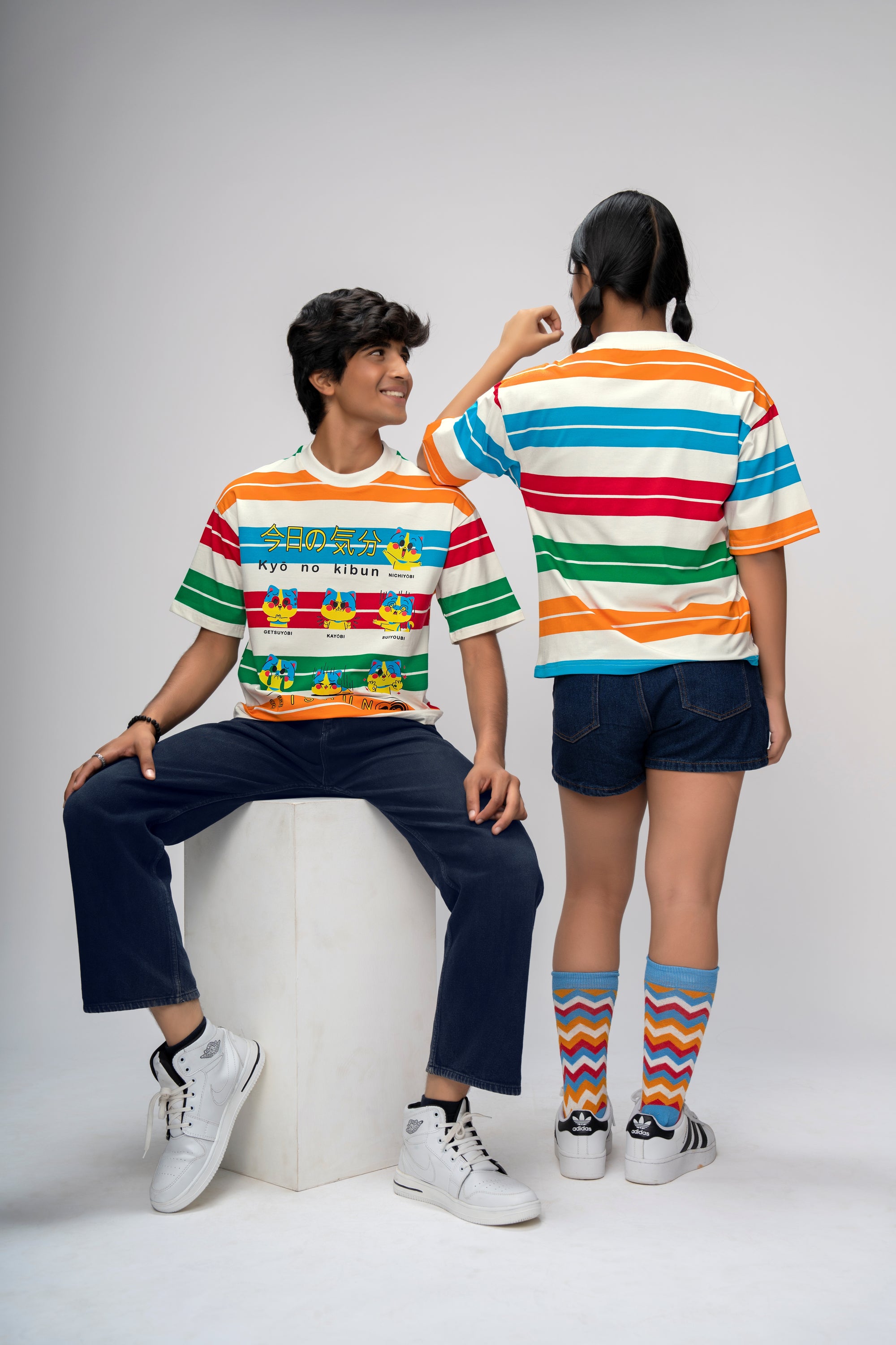 MOOD STRIPES OVERSIZED UNISEX T-SHIRT