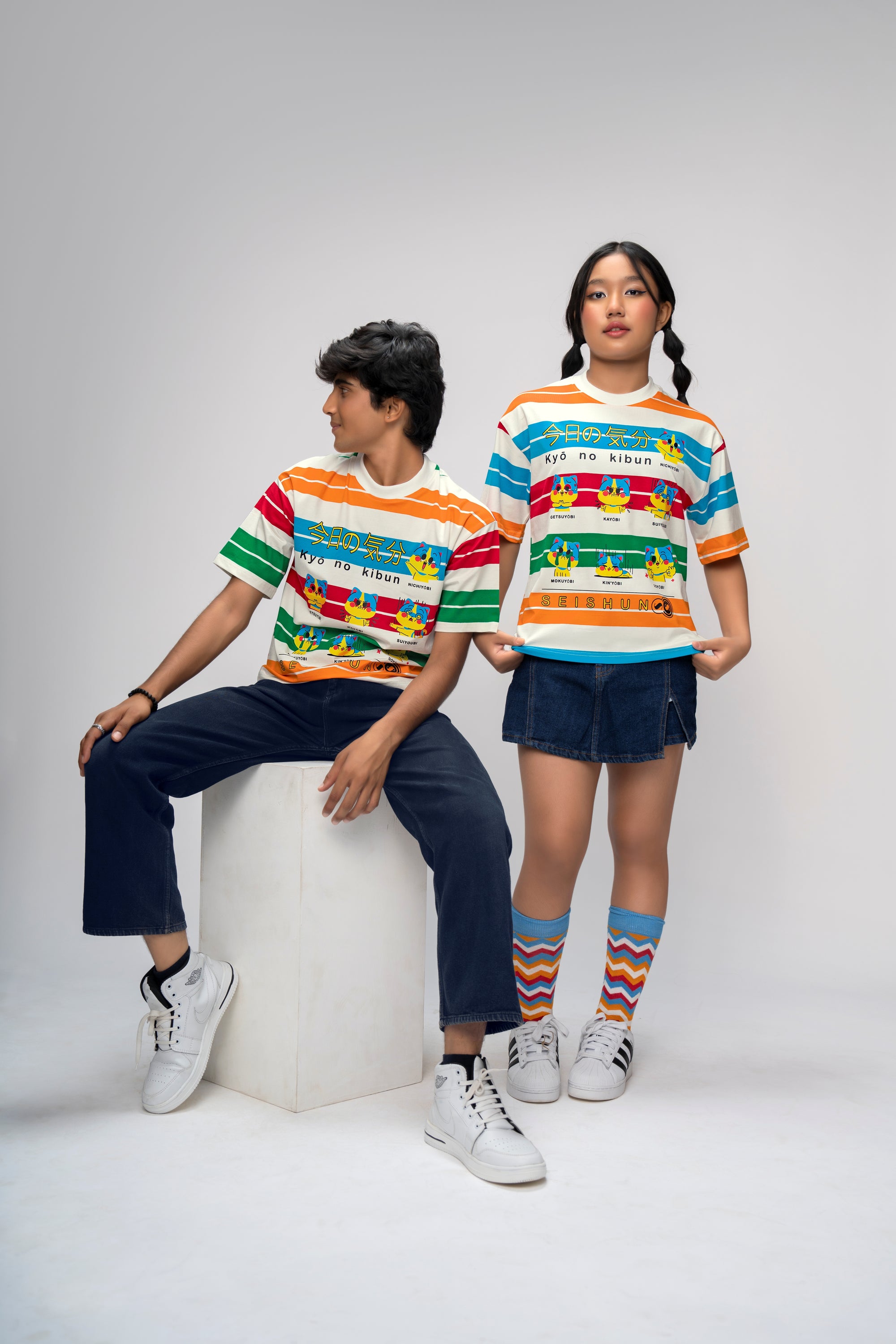 MOOD STRIPES OVERSIZED UNISEX T-SHIRT