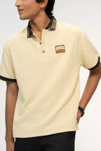VANILLA WHITE TEXTURED POLO