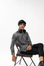 BLACK PIXEL PERFECT BOYS PREMIUM SHIRT