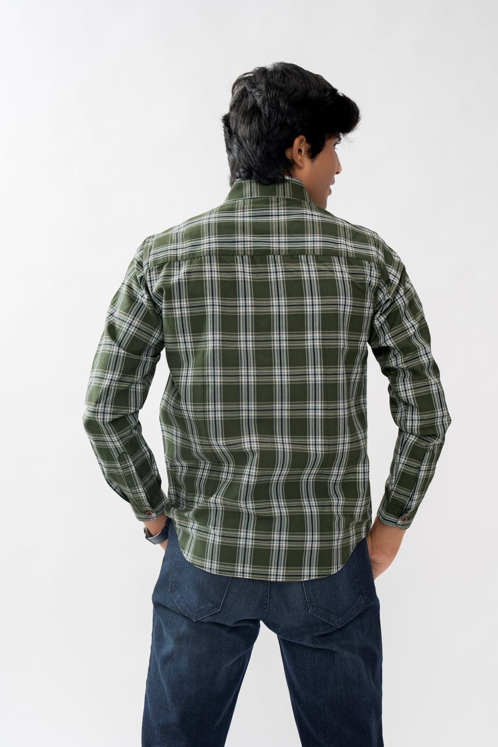 DARK SAGE GREEN BOYS CLASSIC SHIRT