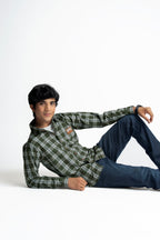 DARK SAGE GREEN BOYS CLASSIC SHIRT