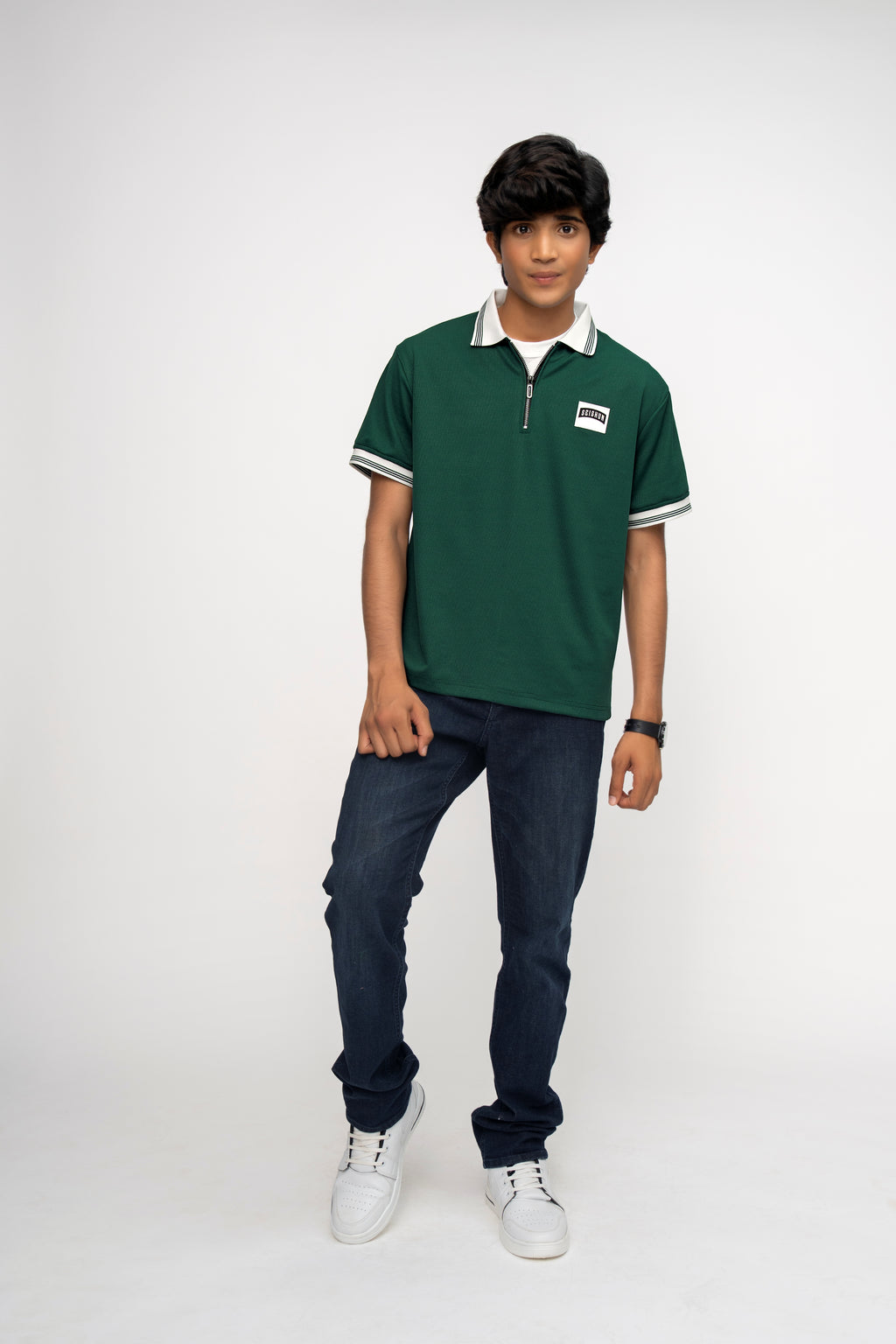 HUNTER GREEN BOYS POLO
