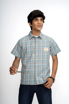 BLUE BOX FIT BOYS SHIRT