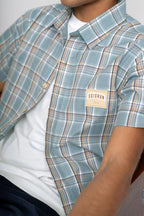 BLUE BOX FIT BOYS SHIRT