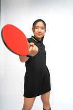 BLACK NEON GIRLS POLO DRESS