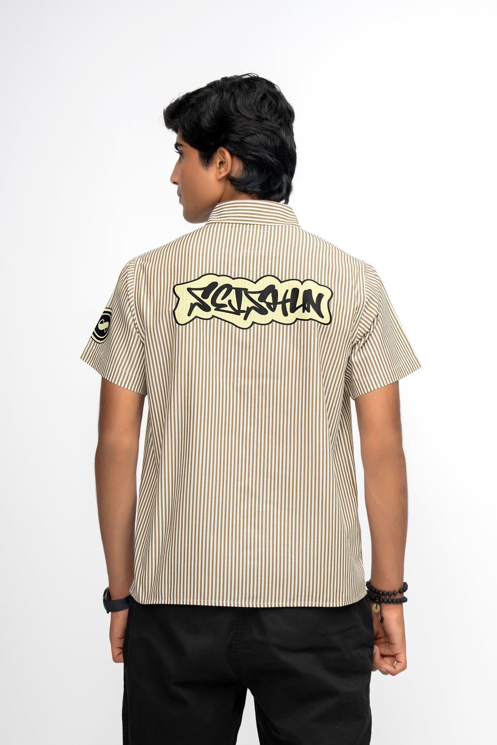 BROWN BOXY FIT BOYS SHIRT