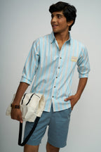 STRIPED SOFT BLUE PREMIUM SHIRT