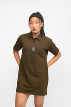 BROWN GIRLS POLO DRESS