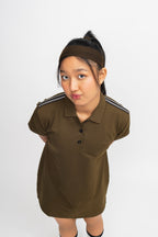 BROWN GIRLS POLO DRESS