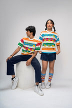 MOOD STRIPES OVERSIZED UNISEX T-SHIRT