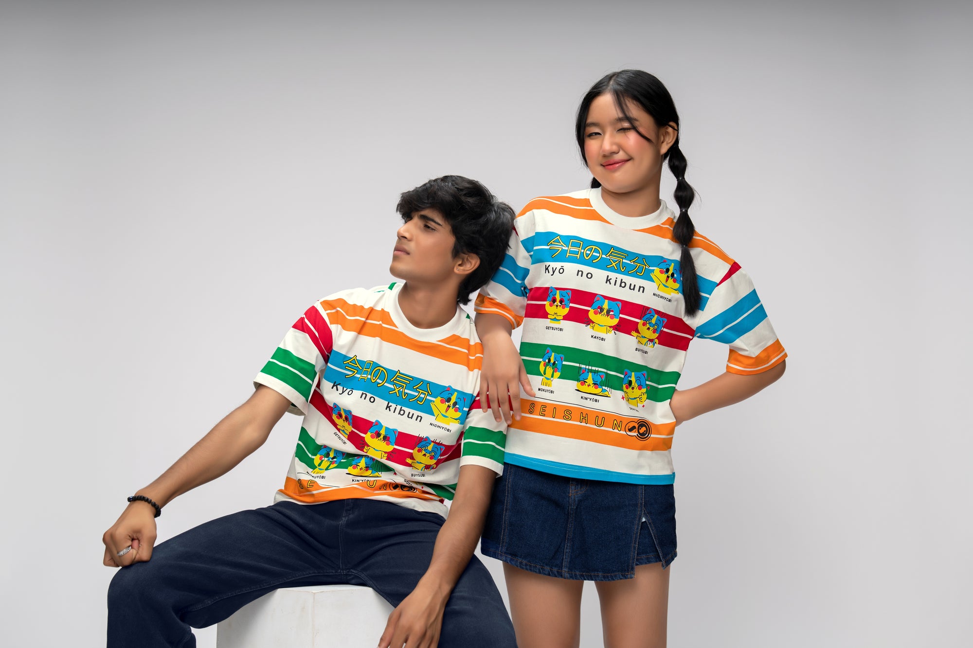 MOOD STRIPES OVERSIZED UNISEX T-SHIRT